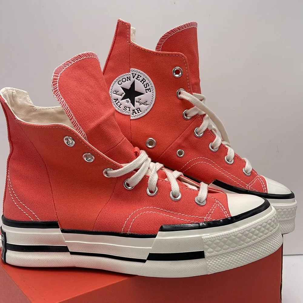 Converse WMNS CHUCK 70 PLUS HI WATERMELON SLUSHY/MHITE/BLACK A06432C Platforms